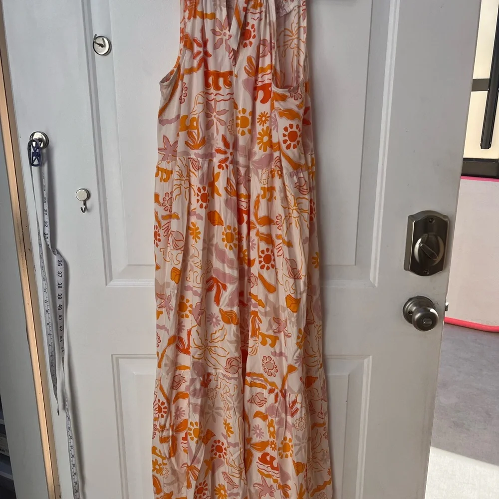 Label of Love Orange Seaside Print Maxi Dress Medium - Picture 2 of 10